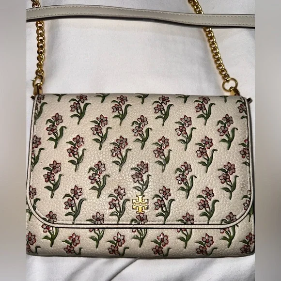Tory Burch Floral Chain Wallet - Picture 1 of 6